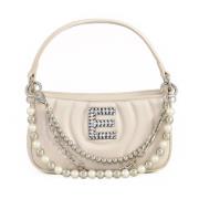 Ermanno Scervino Regina Pearl Mini Axelväska White, Dam