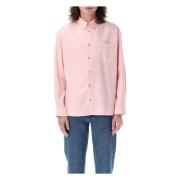 A.P.C. Rosa Mateo Logo Skjorta Pink, Herr