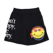 MARKET Smiley Logo Sweatshorts Svart Black, Herr