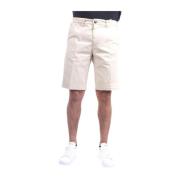 40WEFT Kaktus Broderade Bermuda Shorts Beige, Herr