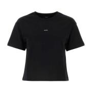 A.P.C. Klassisk Svart Bomull T-shirt Black, Dam