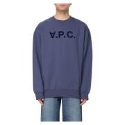 A.P.C. Varm Fleecejacka för Utomhusäventyr Blue, Herr