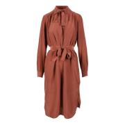 Vanessa Bruno Elegant klänning i polyester Brown, Dam