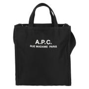 A.P.C. Återvunnen Toteväska Black, Herr