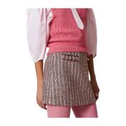 ACTITUDE Bouclé Lurex Minikjol Multicolor, Dam