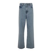 WARDROBE.NYC Blå Low Rise Jeans Blue, Dam