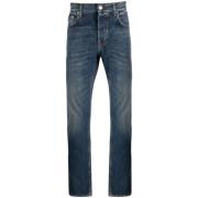 DEPARTMENT FIVE Blå Stonewashed Skinny-Leg Jeans Blue, Herr