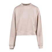 HINNOMINATE Modalblandning Sweatshirt - Avslappnad Stil Beige, Dam