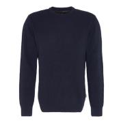 Barbour Holden Crew Neck Jumper Classic Navy Blue, Herr