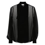 P.A.R.O.S.H. Svart Blus 013 Black, Dam