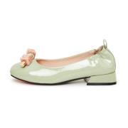 Cesare Gaspari Elegant Flat Sole Ballerinas - Mint Green, Dam