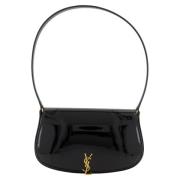 Saint Laurent Svart Lackläder Mini Sac Voltaire Black, Dam