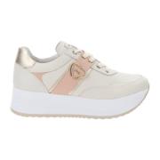 Nerogiardini Läder Sneakers för Kvinnor Beige, Dam