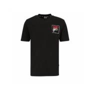 Fila Bomull T-shirt med Monokromt Tryck Black, Herr