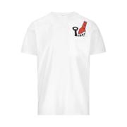 Kappa Bomull Jersey Unisex T-shirt White, Herr