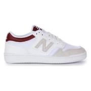 New Balance Bb480 Läder Sneakers Vit Röd Män White, Herr