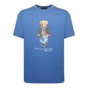 Polo Ralph Lauren Blå Teddybjörntryck T-shirt Blue, Herr