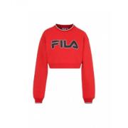 Fila Röd långärmad crew neck sweatshirt Red, Dam