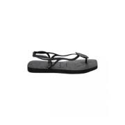 Havaianas Chic Luna Sandaler med Glitterdetaljer Black, Dam