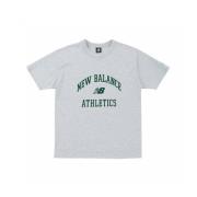 New Balance Grå Bomull T-shirt Modern Stil Gray, Herr