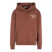 Fila Oversized Hoodie Sweatshirts Brown, Herr