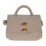 Zanellato Suede Veneziana Baby Messenger Väska Gray, Dam