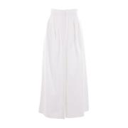 Max Mara Lång Alcade Gabardine Stretch Kjol White, Dam