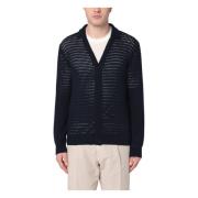 Roberto Collina Kort Cardigan Tröja Blue, Herr