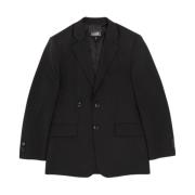 MM6 Maison Margiela Svart Klassisk Revers Blazer Jacka Black, Dam