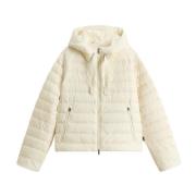 Woolrich Vit Huva Dunjacka White, Dam