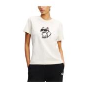 Karl Lagerfeld T-shirt Ikon Skiss White, Dam