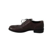 Dolce & Gabbana Elegant Läder Brogue Klädsel Skor Brown, Herr