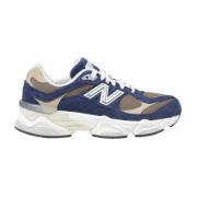 New Balance Blå Läder Snörskor Blue, Dam