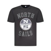 North Sails Svart Bomull Crewneck T-shirt Black, Herr