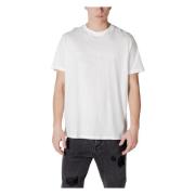 Armani Exchange Vit Bomull T-shirt Rund Hals White, Herr