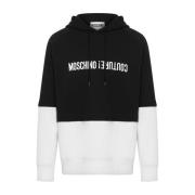 Moschino Bomull Huvtröja med Logodetalj Black, Herr