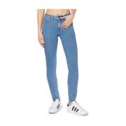 Lee Mörk Tvätt Skinny Fit Jeans med Logo Blue, Dam