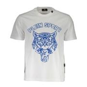 Plein Sport Kortärmad Herr Logo Print T-shirt White, Herr