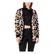 JACQUELINE de YONG Leopard Print Cardigan Brown, Dam