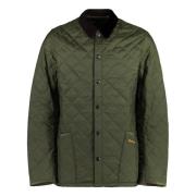 Barbour Quiltad jacka med kontrasterande krage Green, Herr