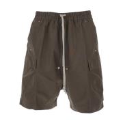 Rick Owens Cargo Grå Elastisk Midja Shorts Gray, Herr