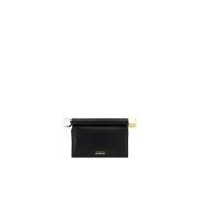 Jacquemus Elegant läderclutchväska Black, Dam