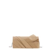 Alberta Ferretti Geometriska Insatser Beige Clutch Väska Kvinna Beige,...