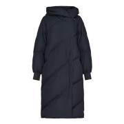 Cesare Gaspari Oversized Hood Quilted Puffer Coat - Blueberries Blue, ...