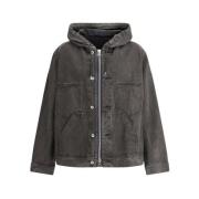 Sacai Urban Hooded Denim Jacket Black, Herr