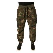 Dolce & Gabbana Camouflage Cargo Jogger Byxor Multicolor, Herr