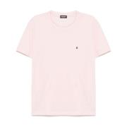 Dondup Rosa Logodetalj T-shirts och Polos Pink, Herr