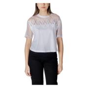 Armani Exchange Vit Bomull T-shirt för Kvinnor White, Dam