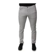 Dolce & Gabbana Grå Slim Fit Stretch Denim Jeans Gray, Herr