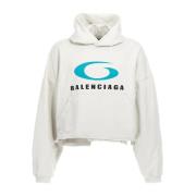 Balenciaga Loop Sports Icon Sweatshirt White, Dam